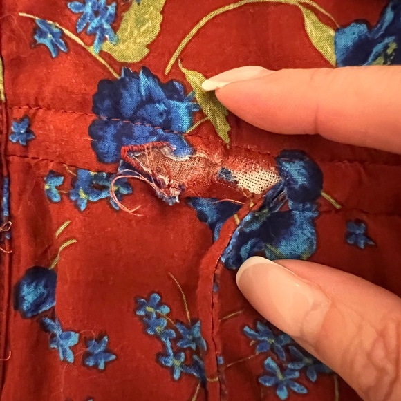 Free People Flower Fields Mini Dress Burgundy Ballon Sleeves Ruffles Boho Small - Picture 13 of 14